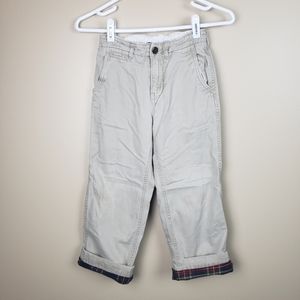 GAP KIDS Flannel-lined Khaki Pants, Size 7 Reg